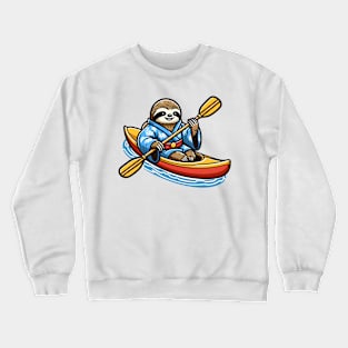 Kayaking sloth Crewneck Sweatshirt